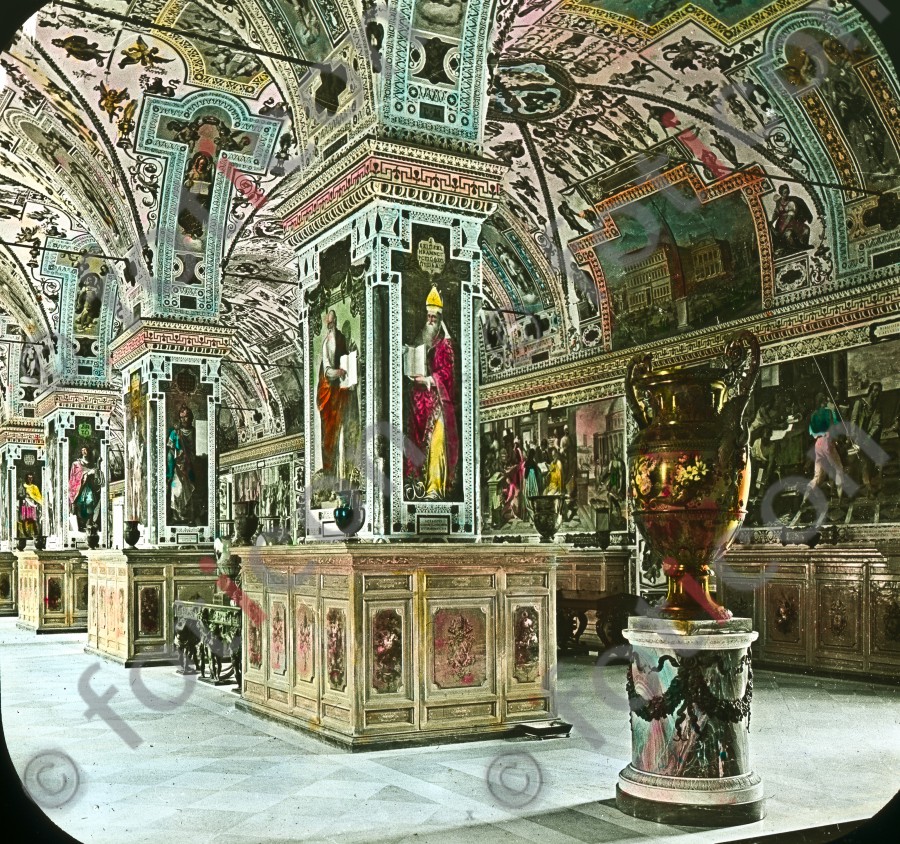 Die Bibliothek im Vatikan - Foto foticon-simon-033-016.jpg | foticon.de - Bilddatenbank für Motive aus Geschichte und Kultur